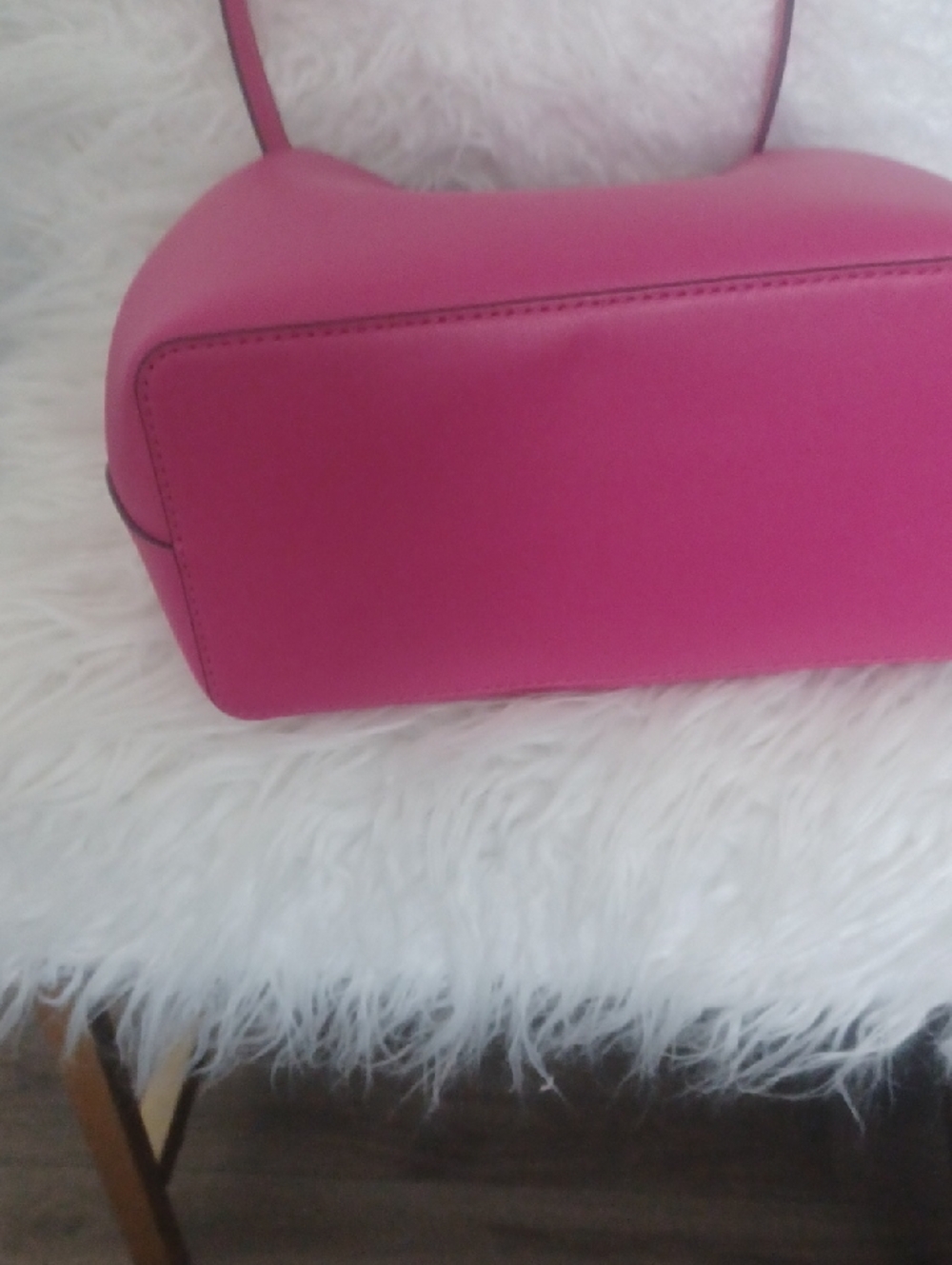 Michael Kors Hot Pink Leather Shoulder Tote - Picture 4 of 6